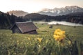 Flowery sunrise at the Geroldsee Royalty Free Stock Photo