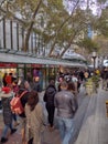 Winter Village at Bryant Park, Visitors Walking Near The Shops, NYC, NY, USA