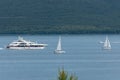 Dense traffic in Dobropoljana island PaÃÂ¡man Adriatic sea Croatia