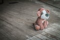 Lone Plush Puppy Dog Abandoned Royalty Free Stock Photo