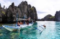 Boats on the beach of El Nido, Philippines