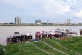 Phnom Penh Sunset Cruise in Cambodia Royalty Free Stock Photo