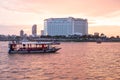 Phnom Penh Sunset Cruise in Cambodia Royalty Free Stock Photo