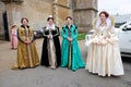 Actors in Elizabethan costume at Burghley House, Stamford, Lincolnshire Royalty Free Stock Photo