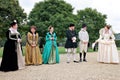 Actors in Elizabethan costume at Burghley House, Stamford, Lincolnshire Royalty Free Stock Photo