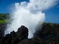 Blow hole in state park in Hana Royalty Free Stock Photo