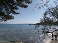 Relaxing along the coast of a beautiful beach in Croatia Royalty Free Stock Photo
