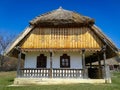 Old thatched roof village house in Hungary Royalty Free Stock Photo
