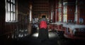 A Tibetan praying at the temple