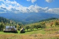 Rural landscape in the Carpathian mountains Royalty Free Stock Photo