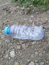 photo of waste plastic bottles of mineral water that are thrown carelessly Royalty Free Stock Photo