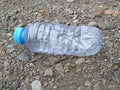 photo of waste plastic bottles of mineral water that are thrown carelessly Royalty Free Stock Photo