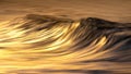 Photo of wave water textures at sunset Royalty Free Stock Photo