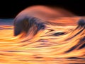 Photo of wave water textures at sunset Royalty Free Stock Photo