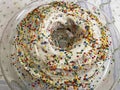 Colorful White Icing Sweet Sprinkle Cake for Dessert