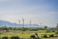 Photo of Wind power installation in sunny day Royalty Free Stock Photo