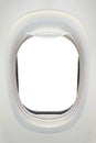 Photo of the window of airplane from inside Royalty Free Stock Photo