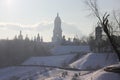 Photo Winter church on a hillside