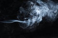 Photo of a wisp of smoke on a dark background