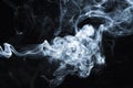 Photo of a wisp of smoke on a dark background