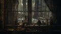 Eerie Window In The Woods: Atmospheric Shots And Tangled Nests