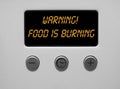 Clever digital timer cooker clock message remark witty alert warning dinner dog sign symbol cook food funny comical phrase quip