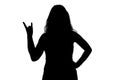 Photo of woman's silhouette showing horns