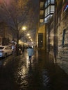 Walking on a Rainy Sunday Night in Georgetown in Washington DC