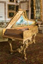 Photo of wonderful old harpsichord in the baroque Borromeo palace, Isola Bella, Piedmont Royalty Free Stock Photo