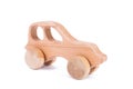 Photo of a wooden car made of beech Royalty Free Stock Photo