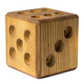 Photo of wooden dice isolated against a white Royalty Free Stock Photo