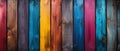 Rainbow Colored Wooden Fence With Painted Rainbow Colors Royalty Free Stock Photo