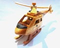 A photo of a wooden helicopter toy. Garut, May 8 2023, West Java, Indonesia