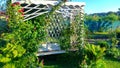 Wooden Pergola in the Garden