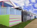 Seaside coastal chalet beach huts wooden sheds chalets coast sea whitstable kent