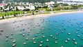 Coastal urban area with picturesque views of fishing boats