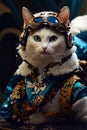 Tosya, the first aviator cat in the world Royalty Free Stock Photo