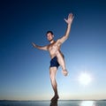 Photo of young acrobat man