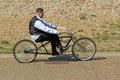 Jewish boy riding customised cycle Royalty Free Stock Photo