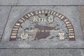 Photo of the zero km, located in the geographical center of the city of Madrid, Spain Royalty Free Stock Photo