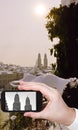 Photo of Zurich city with towers of Grossmunster church