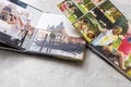 Photobook Album with Travel Photo on Table