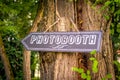 Photobooth direction at a wedding Royalty Free Stock Photo