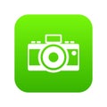 Photocamera icon digital green