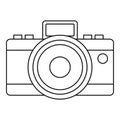 Photocamera icon, outline style