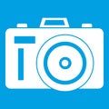 Photocamera icon white