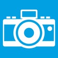 Photocamera icon white