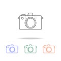 Photocamera line icon. Elements of journey in multi colored icons. Premium quality graphic design icon. Simple icon for websites,