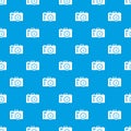 Photocamera pattern seamless blue