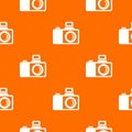 Photocamera pattern vector orange